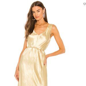 Vince V-Neck Gold Dress